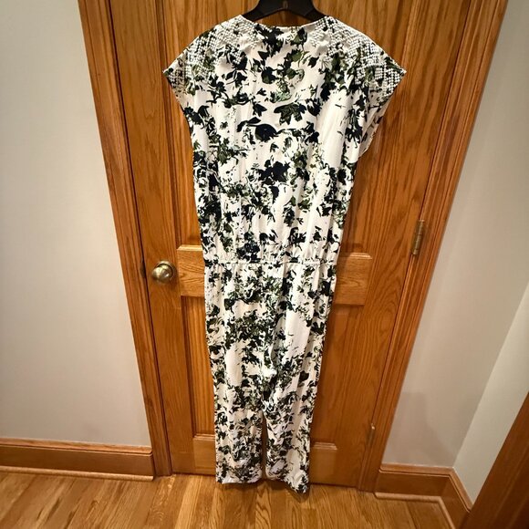 Ranna Gill Aida Embroidered Green/White Floral Jumpsuit, NWT SZ L - Picture 6 of 12